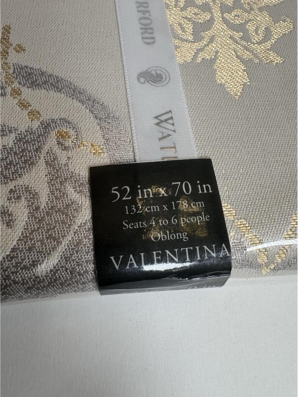 VALENTINA WATERFORD LINENS TABLECLOTH Oblong 52in 70in Oblong 4 To 6 People New - Picture 3 of 4